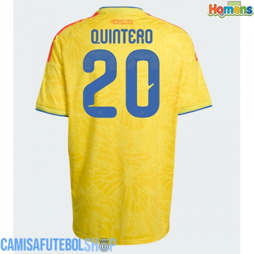 Camisa de time de futebol Colômbia Juan Fernando Quintero #20 Replicas 1º Equipamento Mundo 2026 Manga Curta
